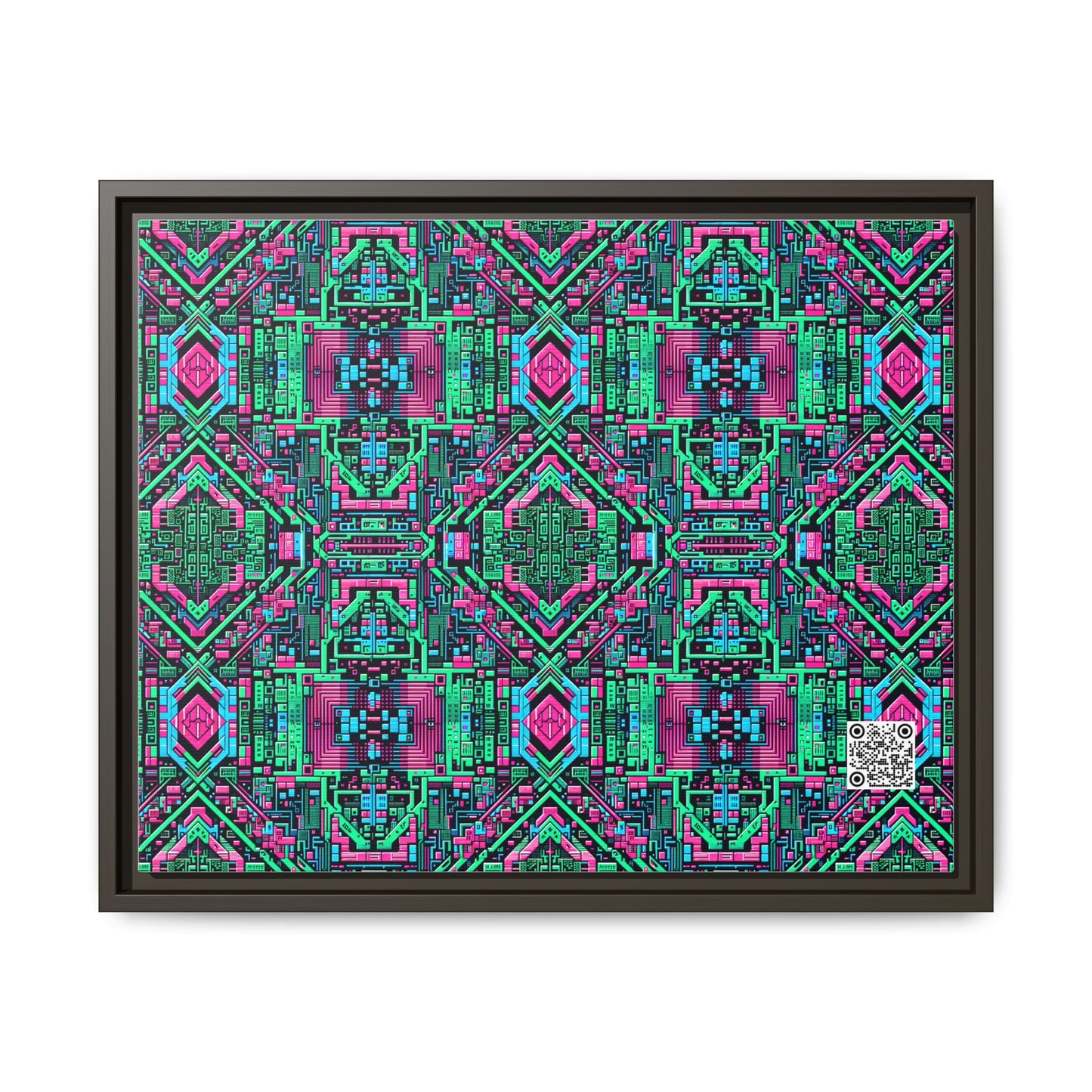 Digital Glitch Vibes Tech-Inspired Streetwear Matte Canvas, Framed (multi-Color) - 8404 Design-71 A