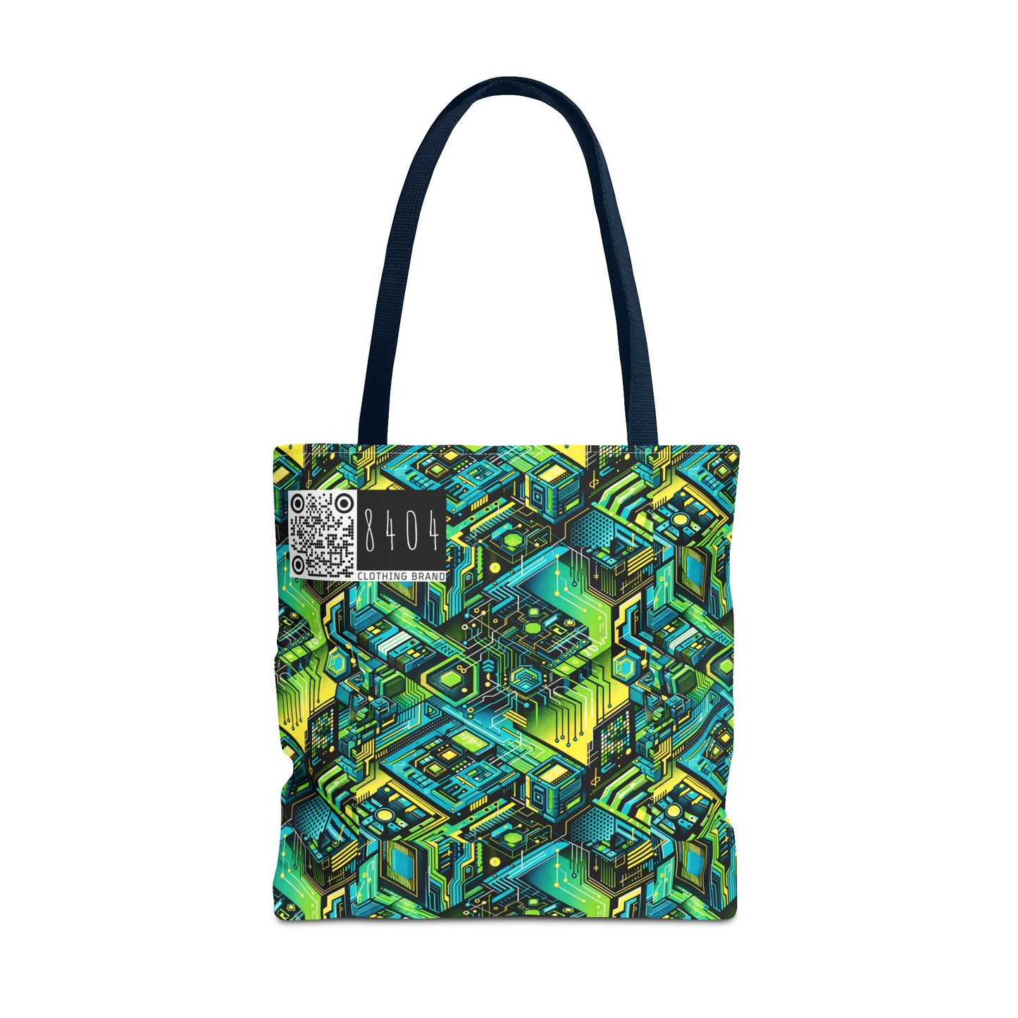 Tech-Infused Neon Tech-Forward Streetwear Tote Bag - 8404 Design-38
