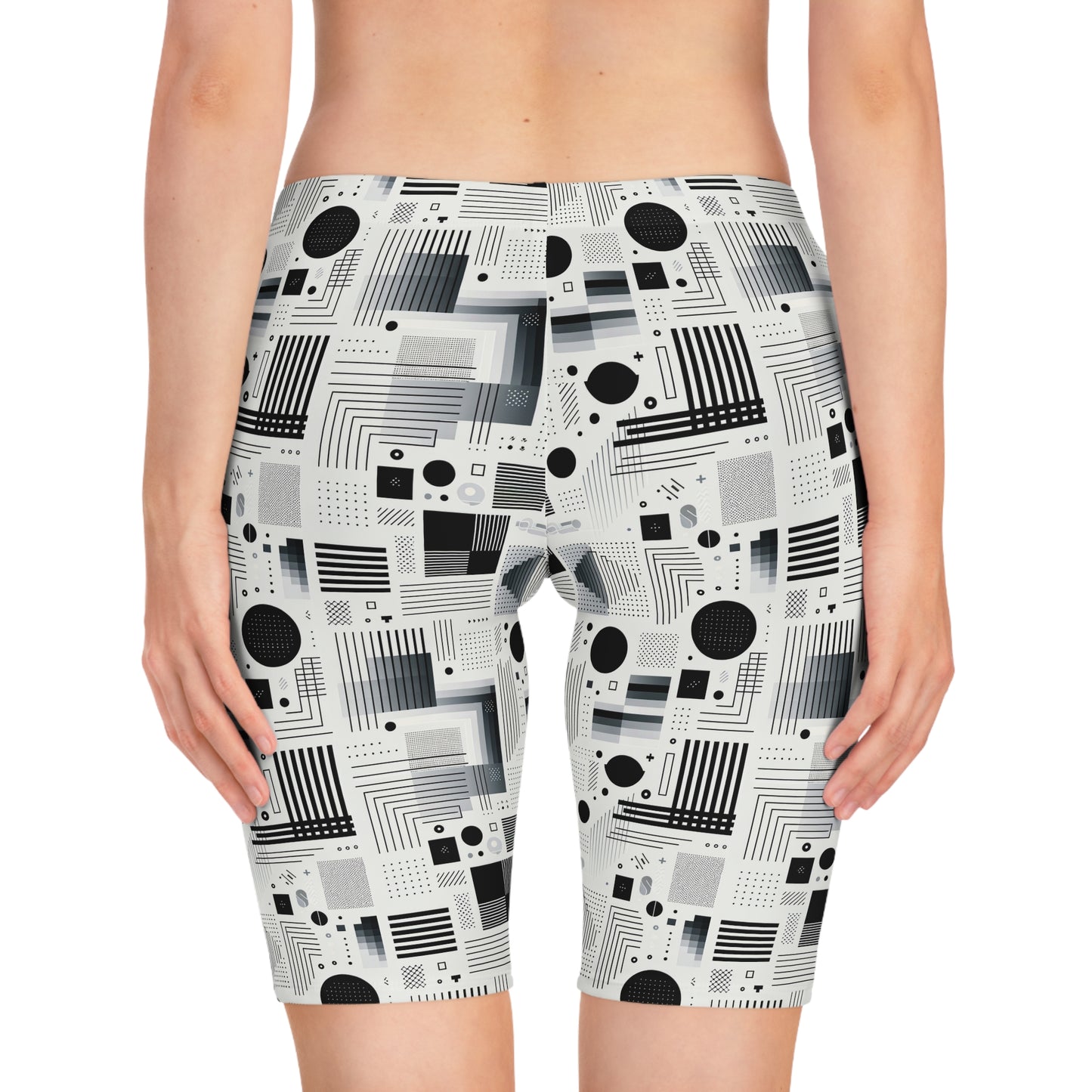 Digital Minimalism Minimalist Tech Women's Bike Shorts - 8404 Design-60