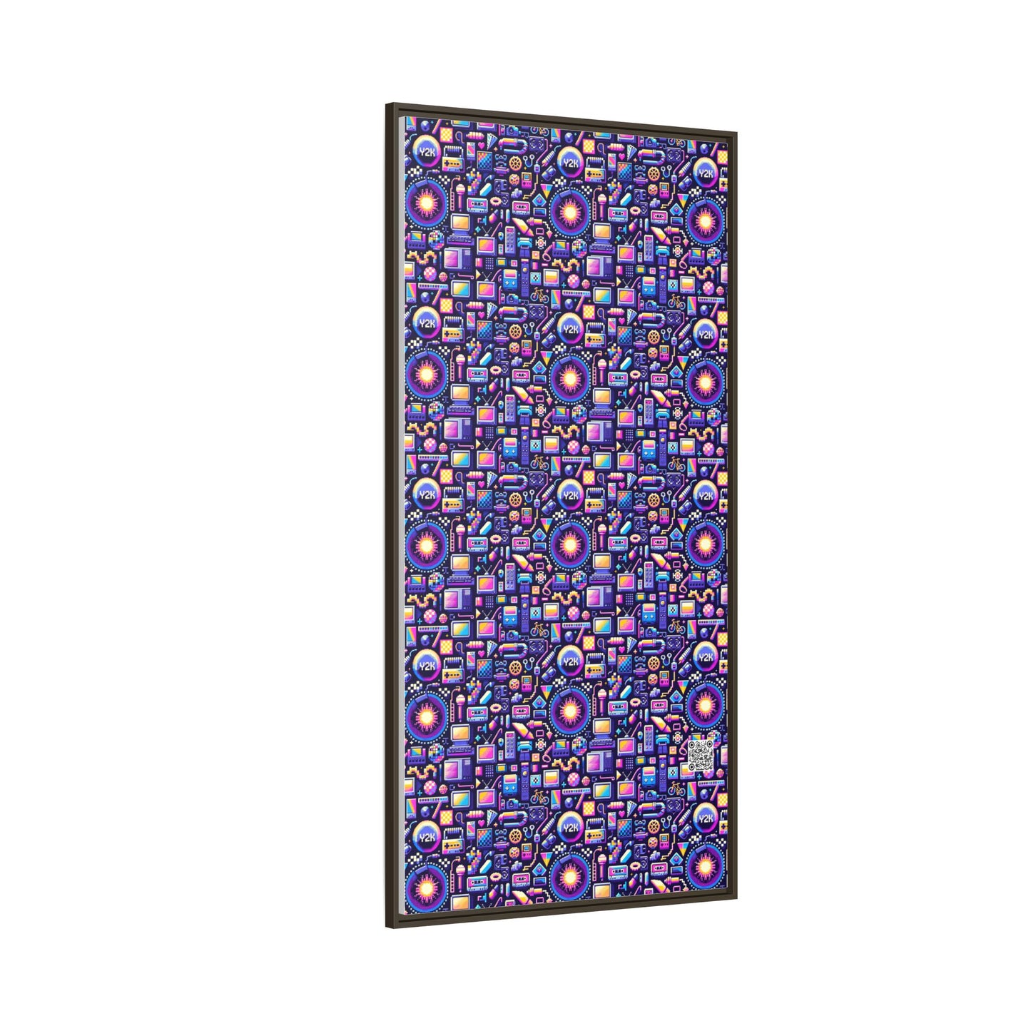 Digital Nostalgia Modern Retro Fusion Matte Canvas, Framed (multi-Color) - 8404 Design-64 B