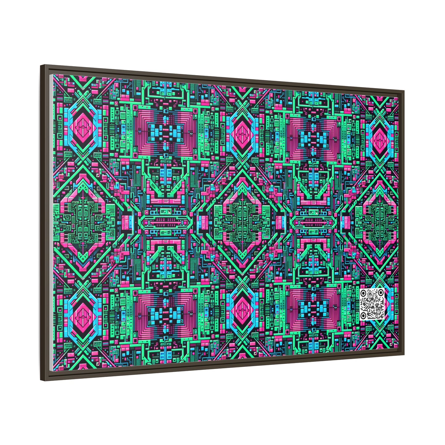 Digital Glitch Vibes Tech-Inspired Streetwear Matte Canvas, Framed (multi-Color) - 8404 Design-71 A