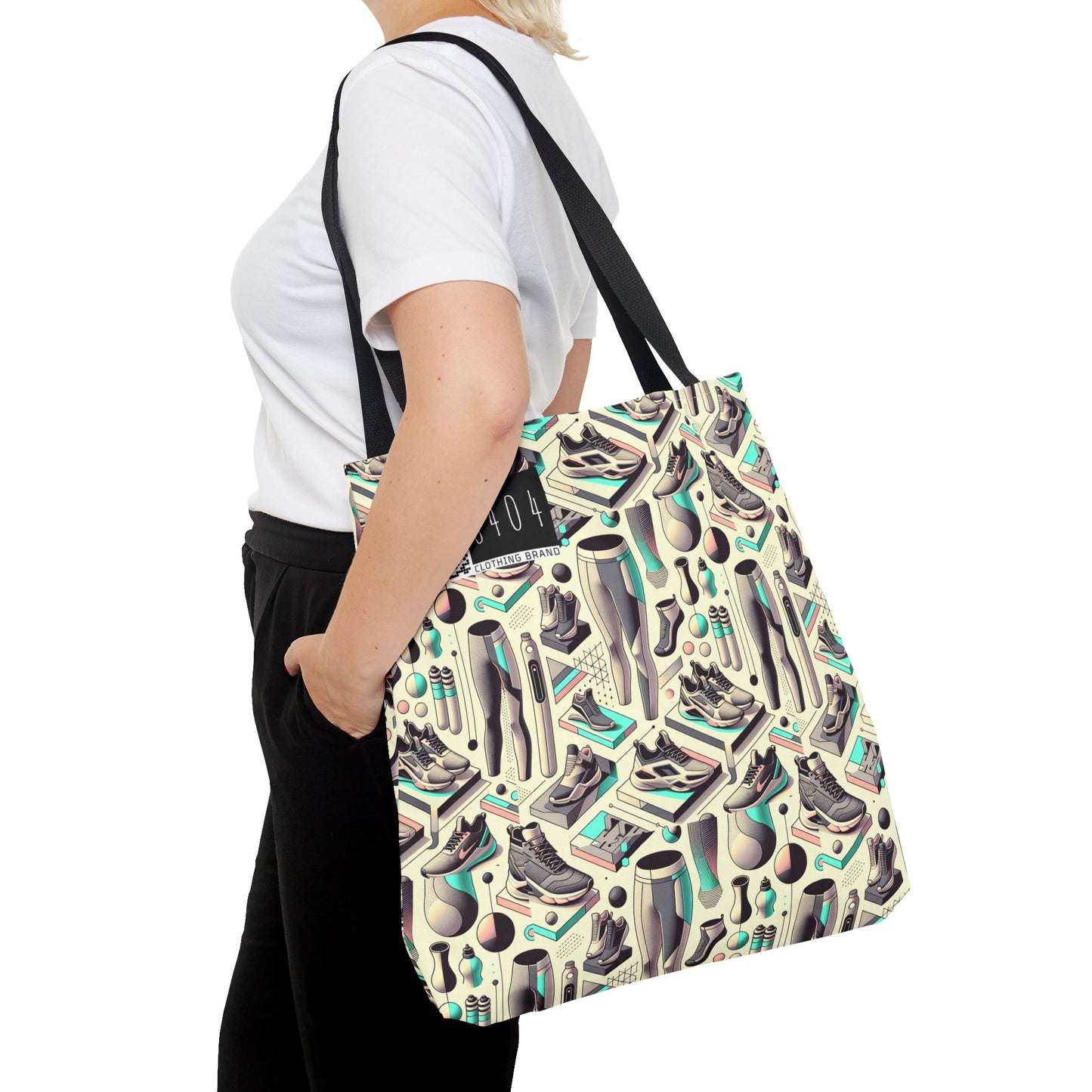 Tech-Infused Athleisure Futuristic Athletic Tech Tote Bag - 8404 Design-44