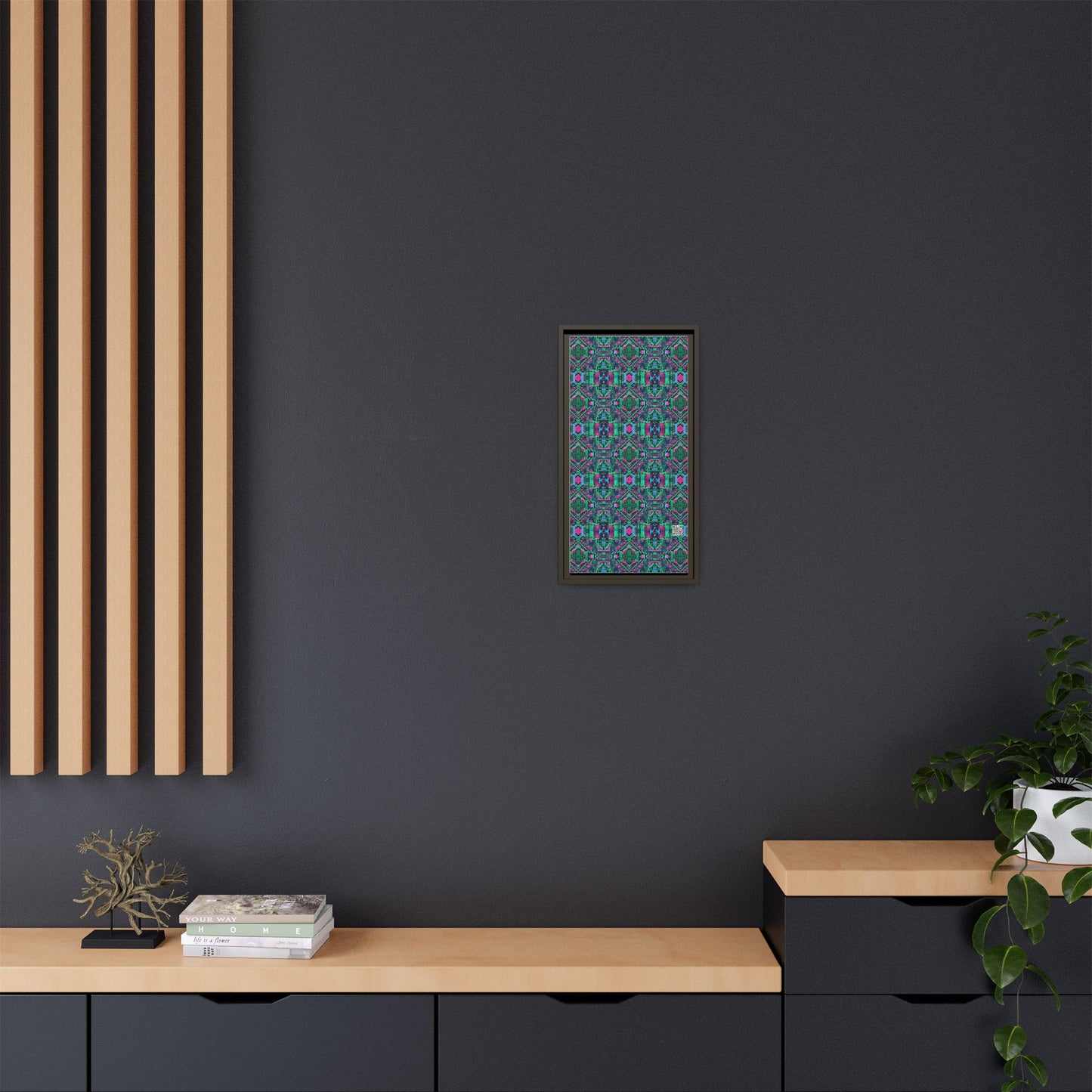 Digital Glitch Vibes Tech-Inspired Streetwear Matte Canvas, Framed (multi-Color) - 8404 Design-71 B