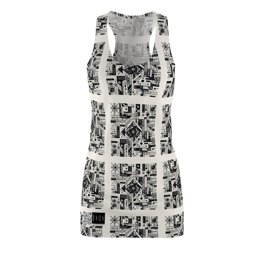 Digital Minimalism Minimalist Tech Women's Cut & Sew Racerback Dress - 8404 Design-47