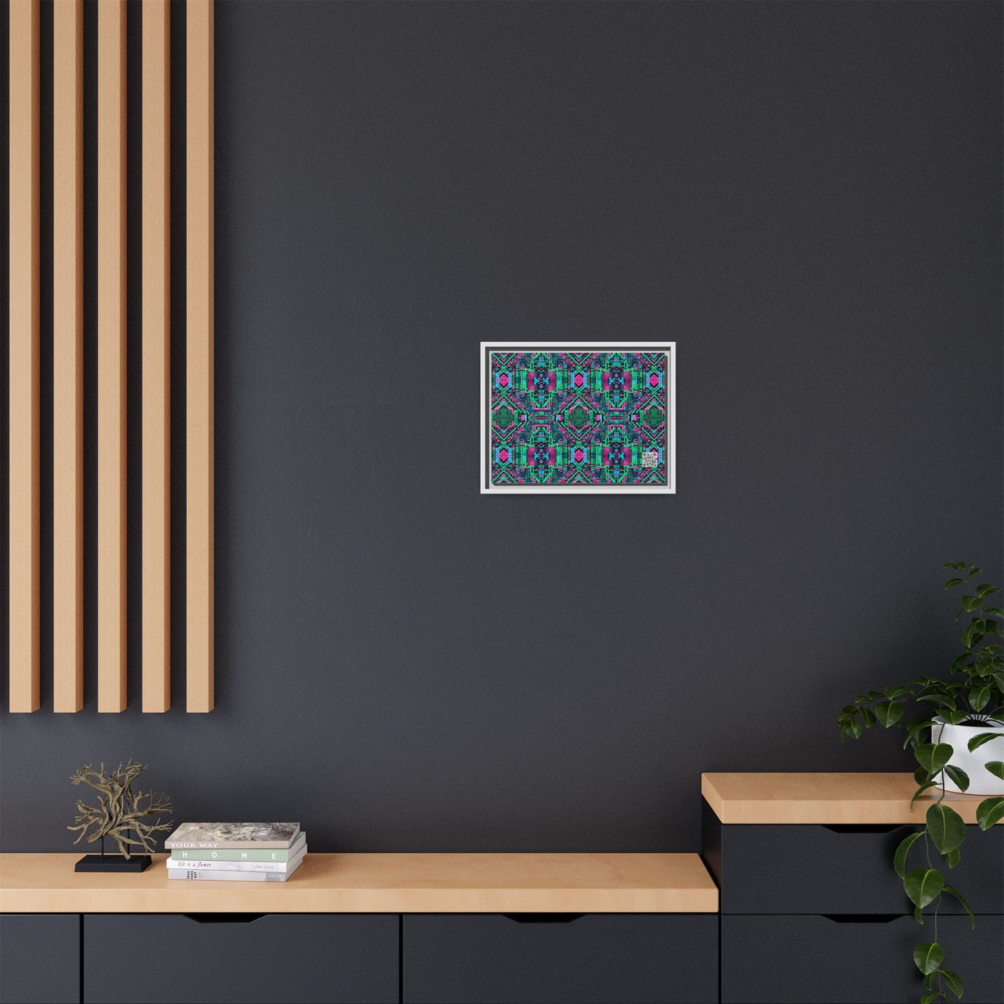 Digital Glitch Vibes Tech-Inspired Streetwear Matte Canvas, Framed (multi-Color) - 8404 Design-71 A