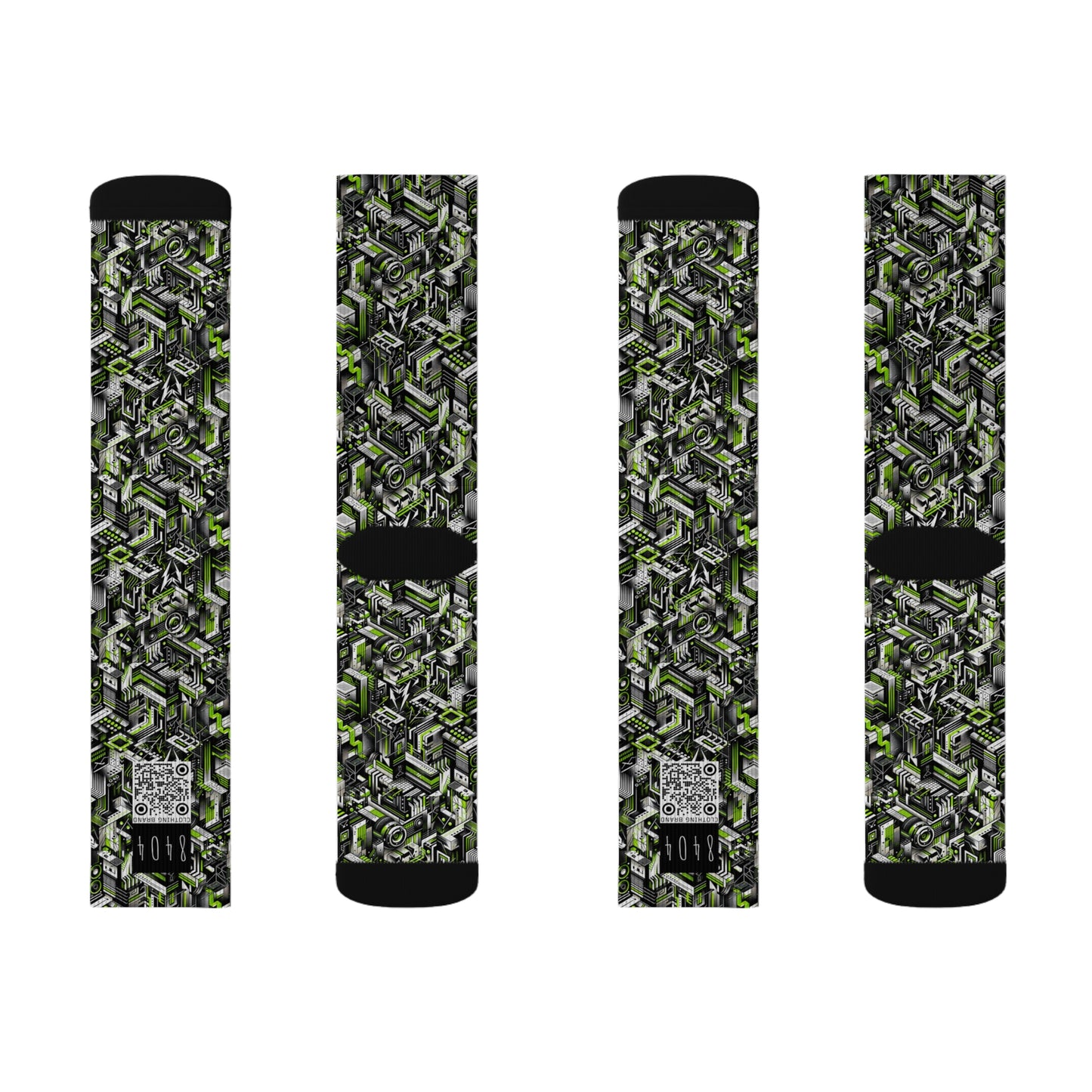 Graffiti Tech Fusion Bold Streetwear Fusion Sublimation Socks - 8404 Design-53