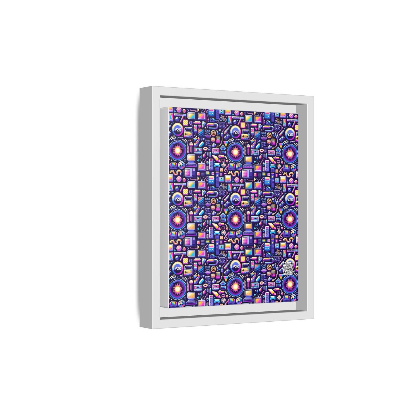 Digital Nostalgia Modern Retro Fusion Matte Canvas, Framed (multi-Color) - 8404 Design-64 B