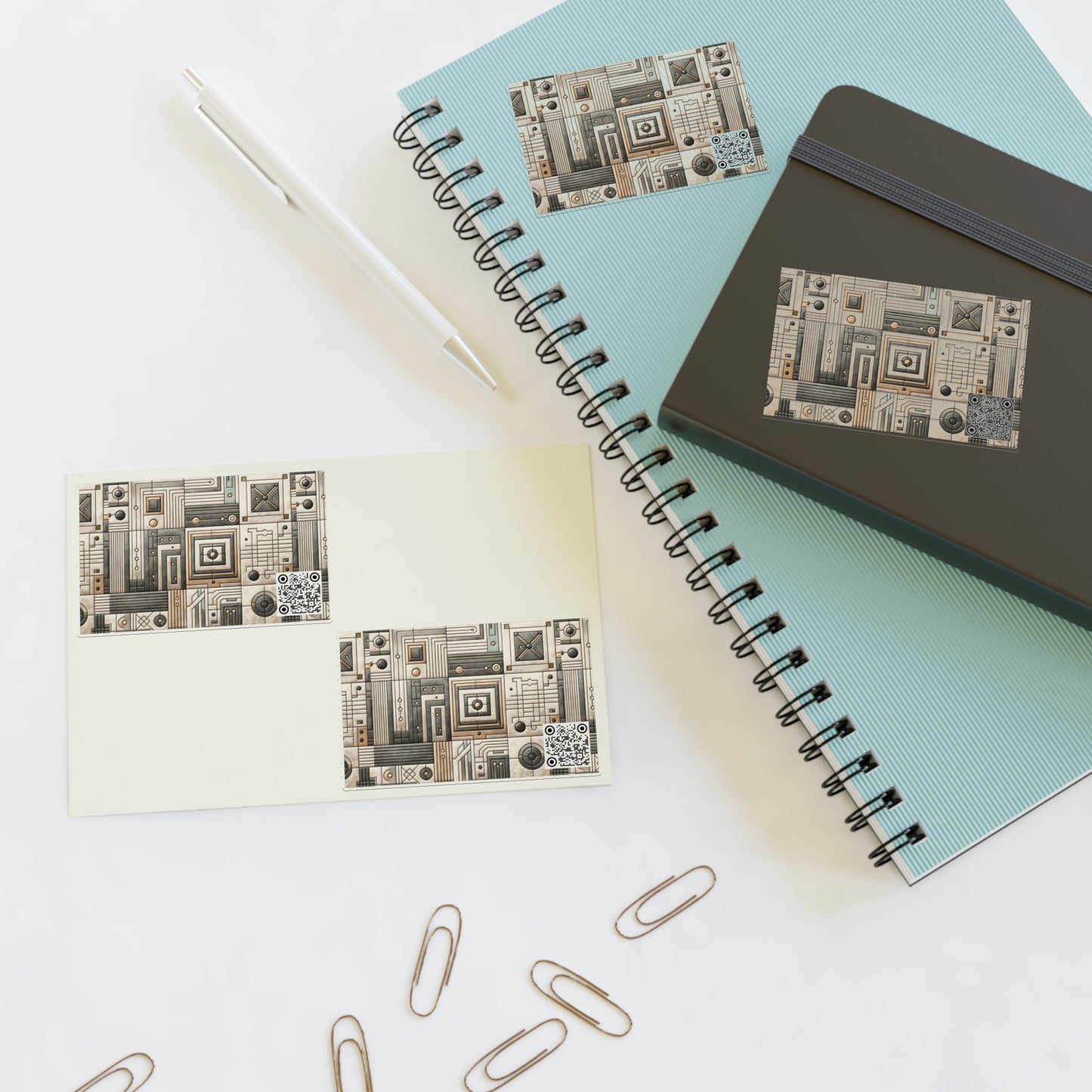 Tech Utility Chic Tech-Forward Minimalist Sticker Sheets - 8404 Design-54