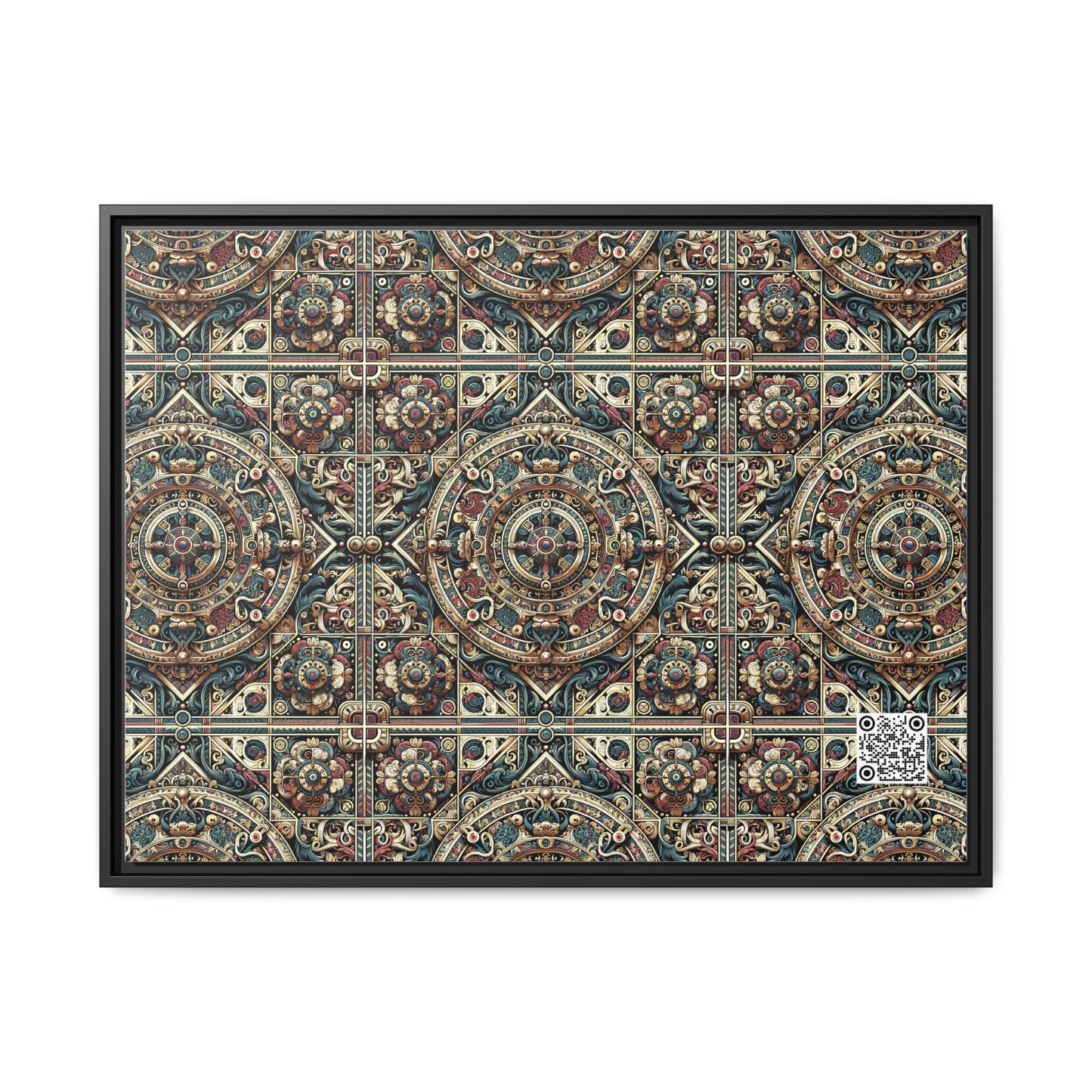 Urban Renaissance Historical Fusion With Street Edge Matte Canvas, Framed (multi-Color) - 8404 Design-57 A