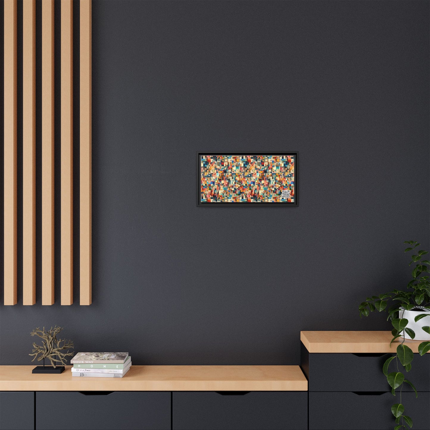 Digital Artistic Expression Artistic Streetwear Matte Canvas, Framed (multi-Color) - 8404 Design-46 B