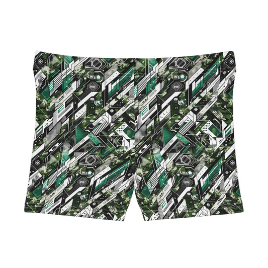 Tech Camo Fusion Tech-Forward Streetwear With a Futuristic Edge Women's Shorts - 8404 Design-63
