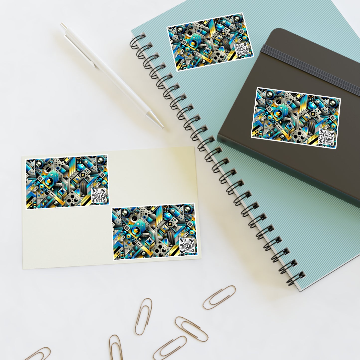 Tech Art Fusion Tech-Forward Streetwear Sticker Sheets - 8404 Design-50