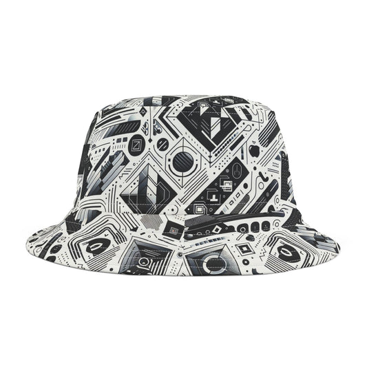 Tech Minimalism Minimalist Tech Bucket Hat - 8404 Design-72