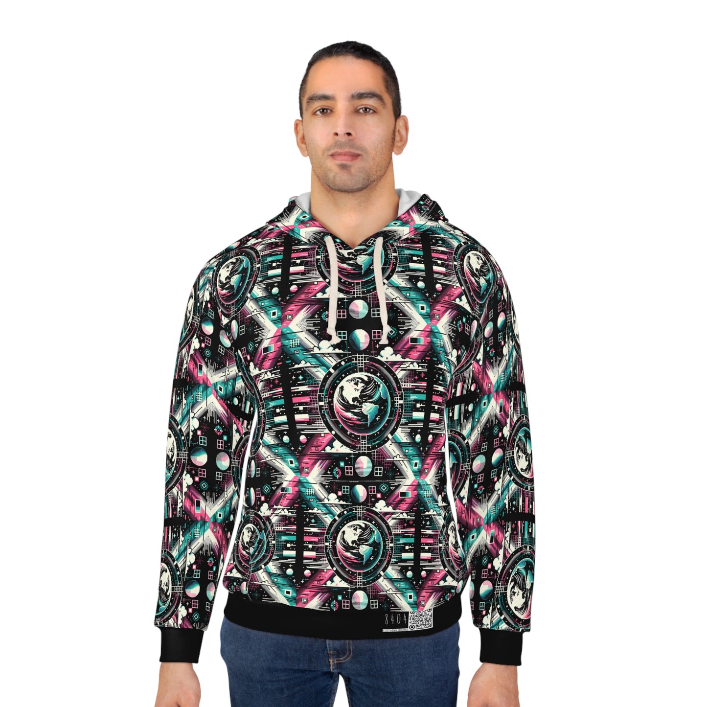 Digital Artistry Digital-native Streetwear Pullover Hoodie - 8404 Design-62