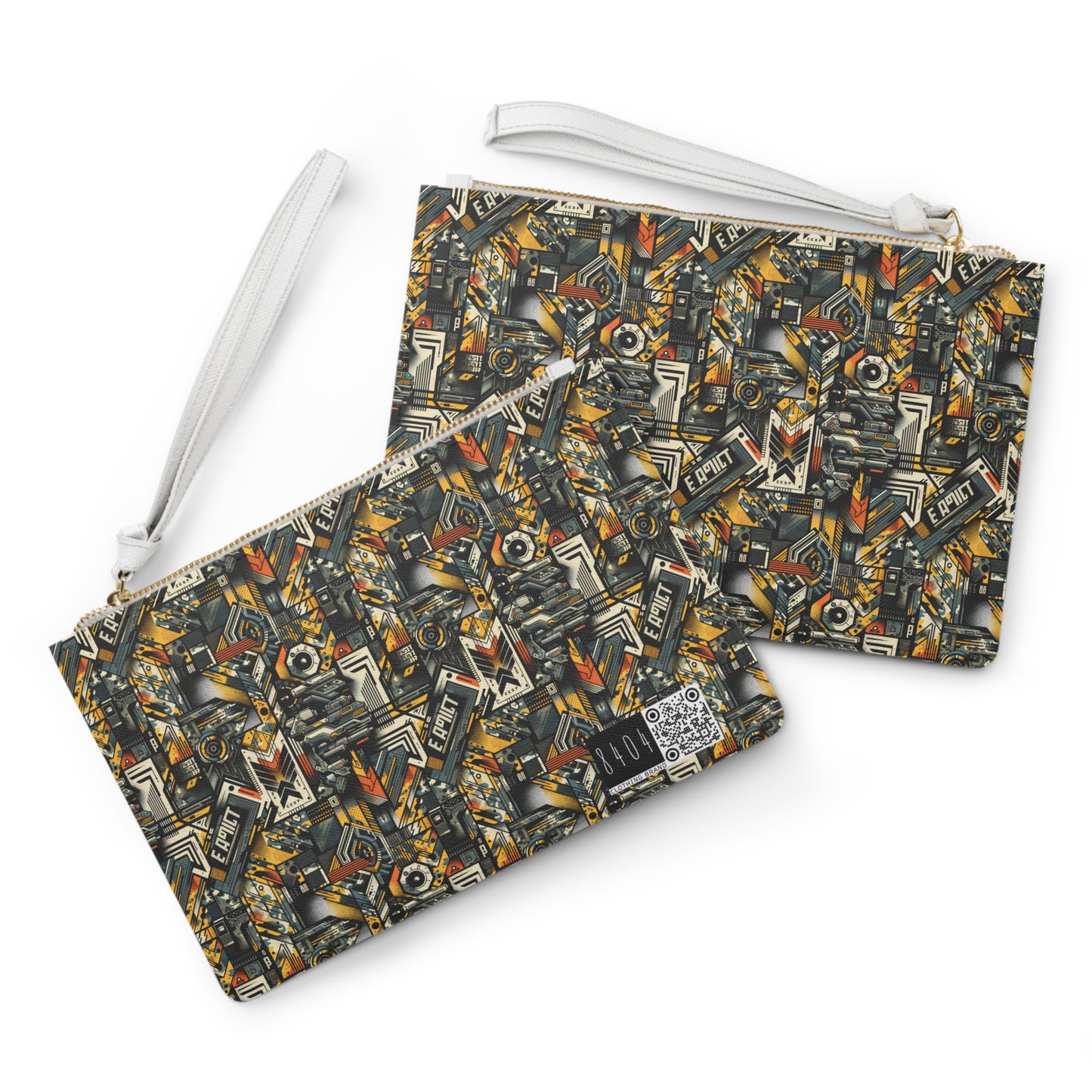 Digital Punk Futuristic Grunge Clutch Bag - 8404 Design-49