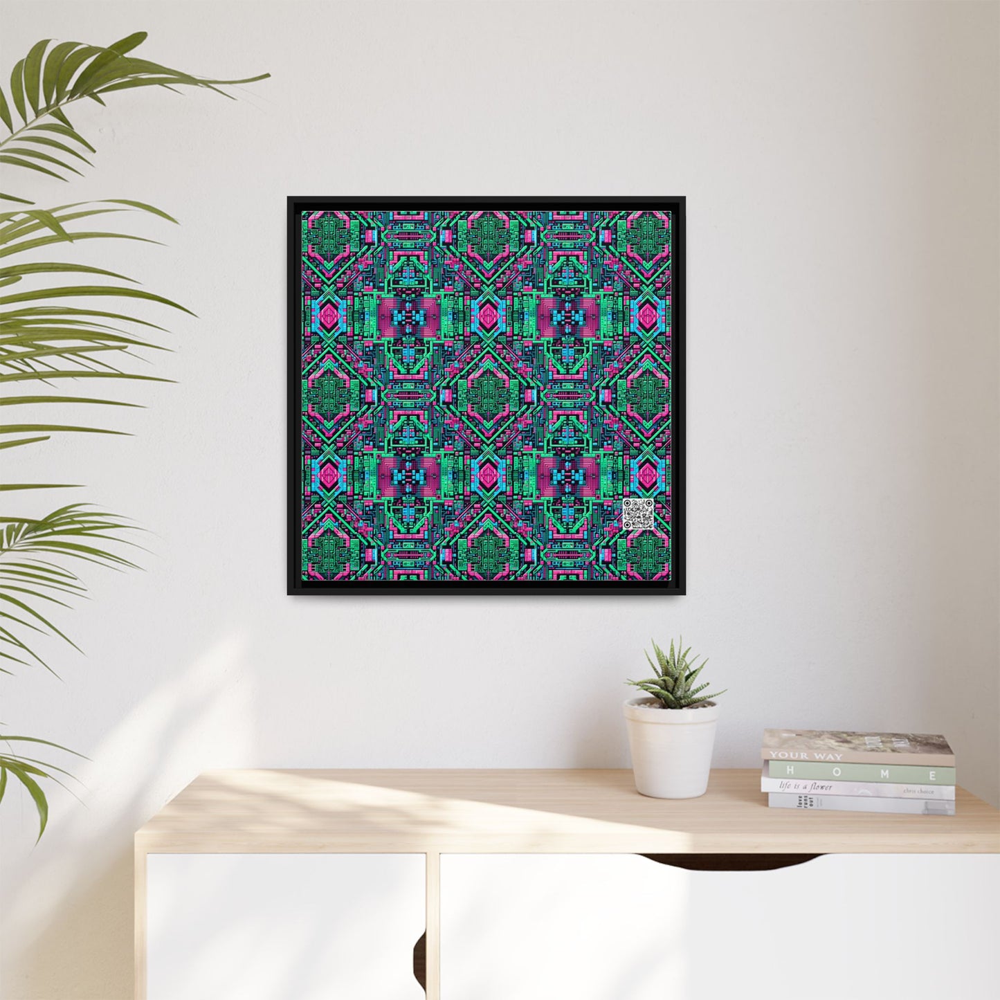 Digital Glitch Vibes Tech-Inspired Streetwear Matte Canvas, Framed (multi-Color) - 8404 Design-71 A