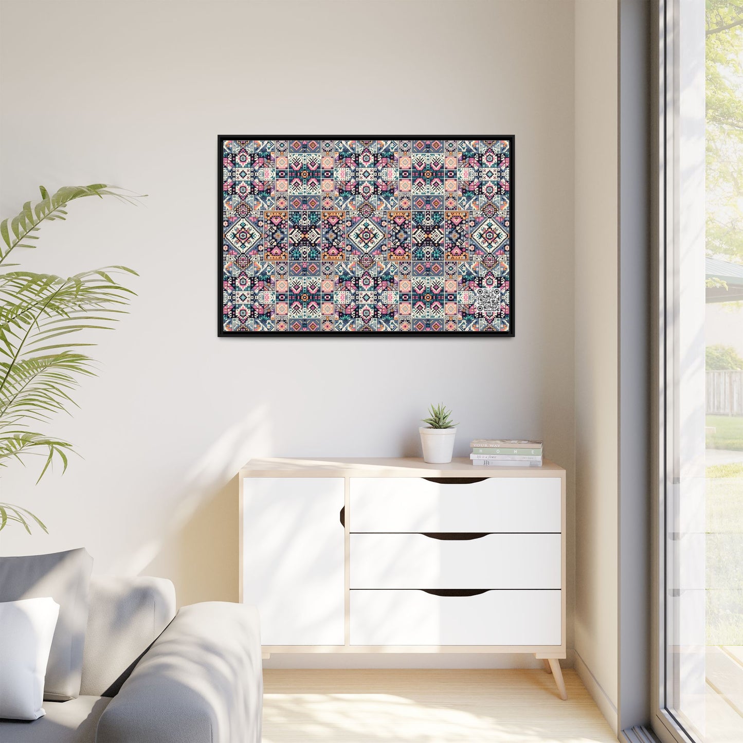 Matte Canvas, Framed (multi-Color) - 8404 Design-01