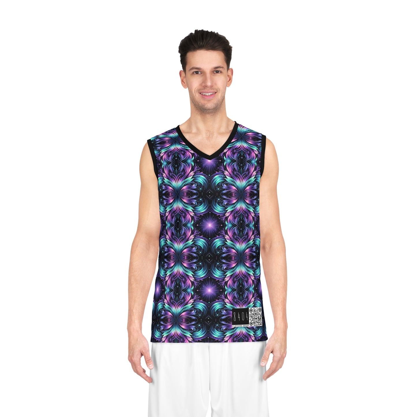 Iridescent Dream Futuristic Tech Basketball Jersey - 8404 Design-60
