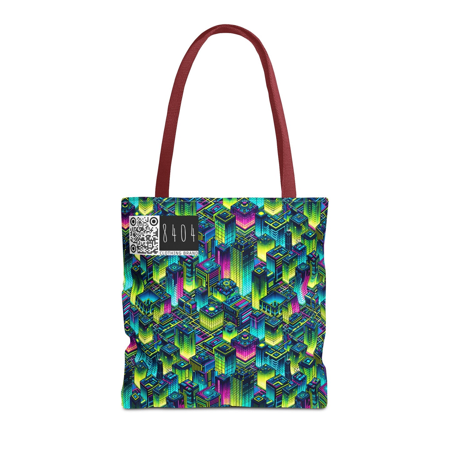 Tech-Infused Neon Tech-Forward Streetwear Tote Bag - 8404 Design-65