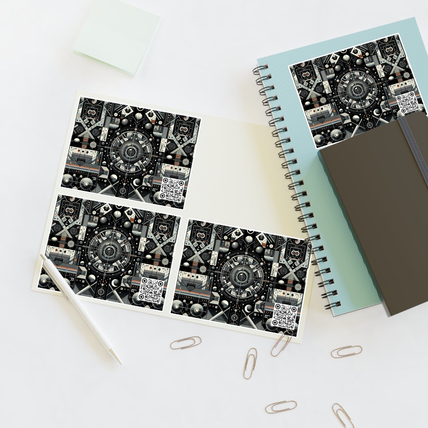 Tech-Inspired Graphic Tees Tech-Forward Streetwear Sticker Sheets - 8404 Design-64
