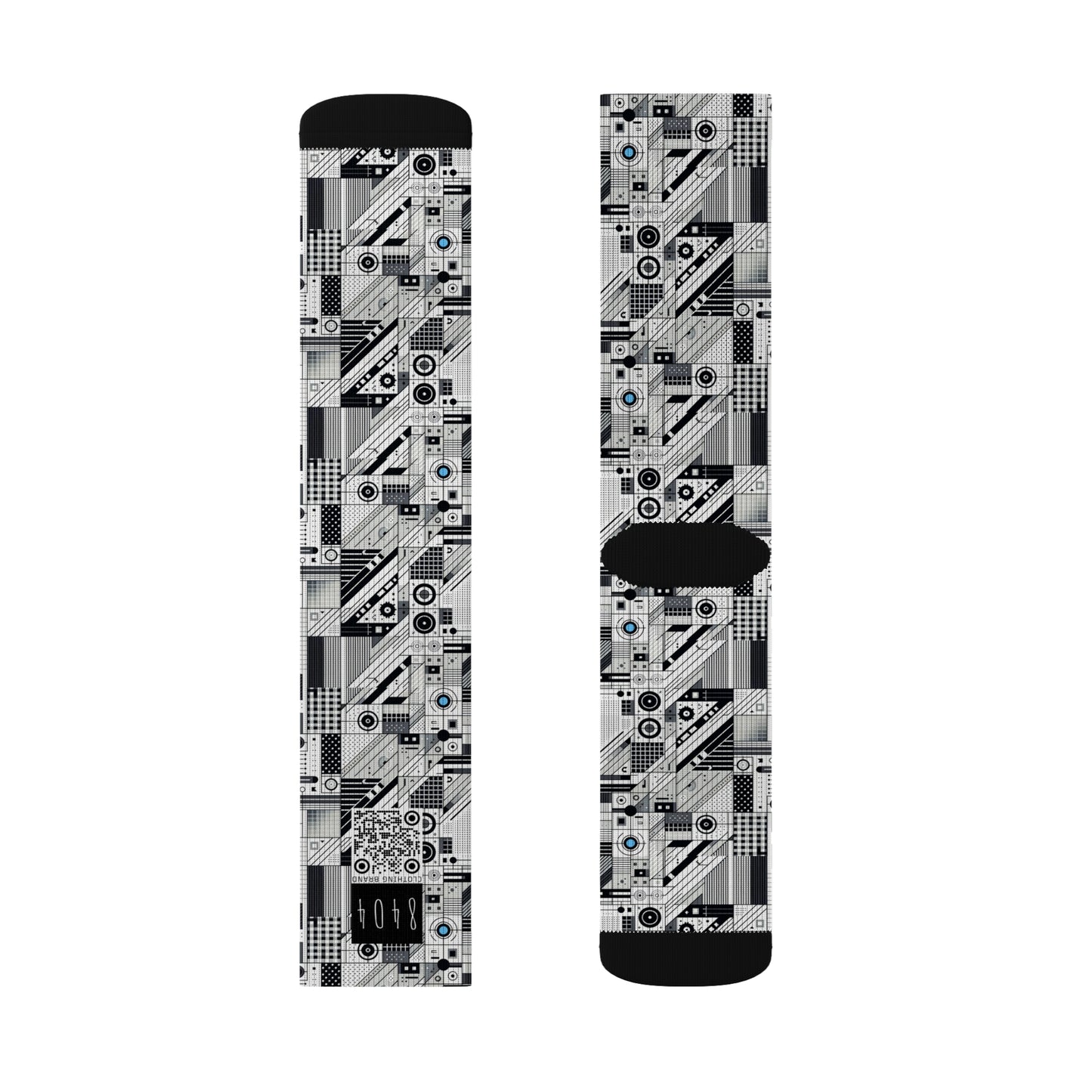 Digital Minimalism Minimalist Tech Sublimation Socks - 8404 Design-52