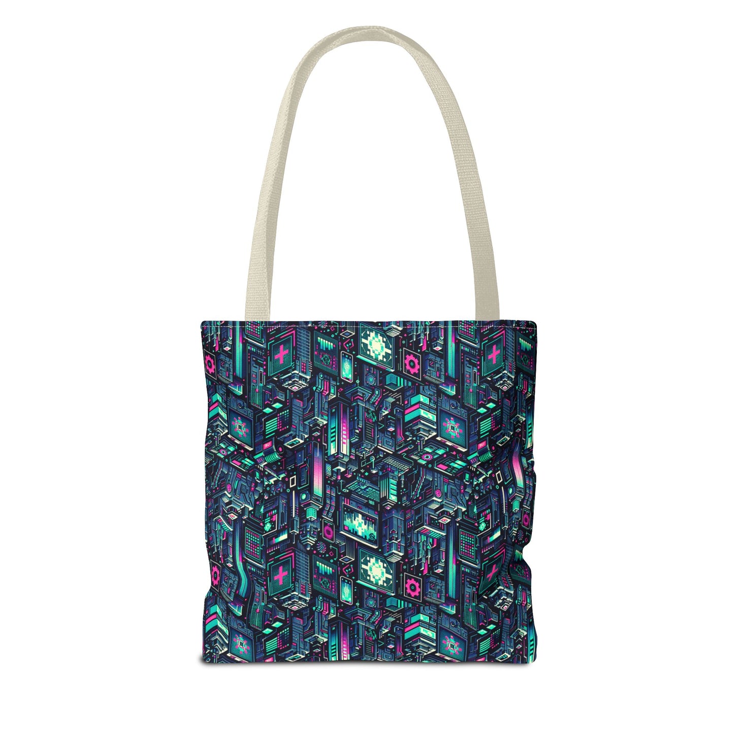 Digital Rebellion Tech-Inspired Streetwear Tote Bag - 8404 Design-58