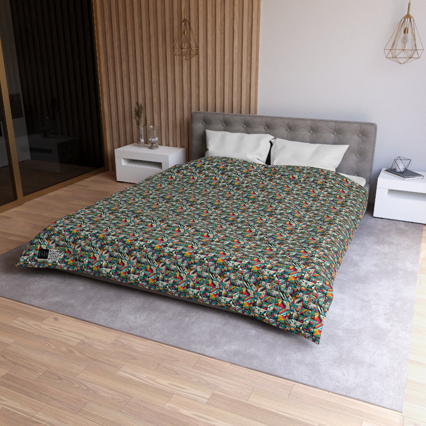 Graffiti Fusion Modern Street Art Fusion Microfiber Duvet Cover - 8404 Design-58