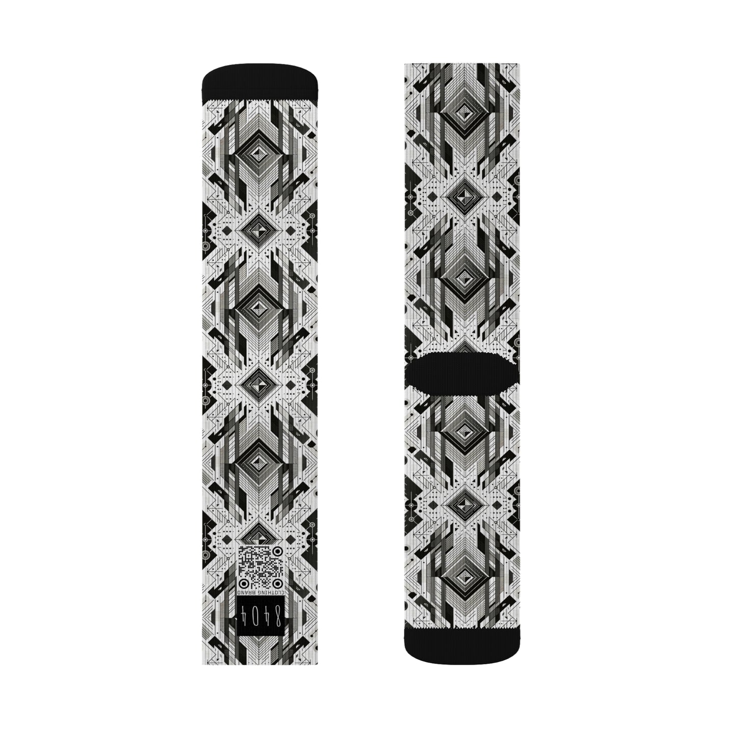 Digital Minimalism Minimalist Tech Sublimation Socks - 8404 Design-51