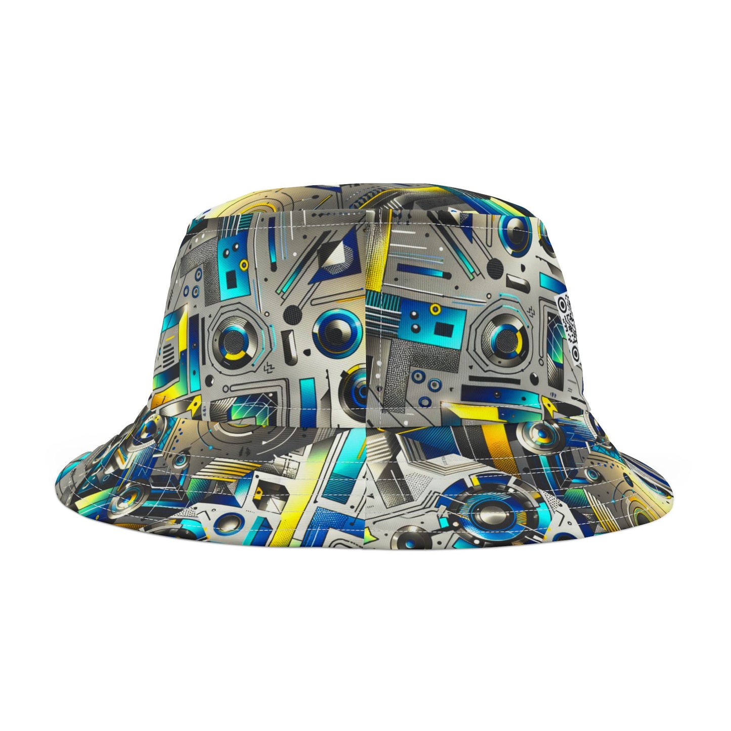Tech Art Fusion Tech-Forward Streetwear Bucket Hat - 8404 Design-59