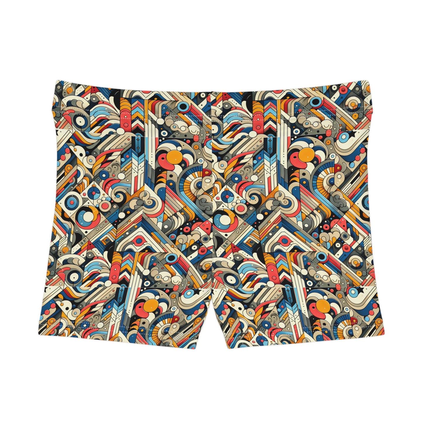 Abstract Graphic Art Modern Artistic Expression Women's Shorts - 8404 Design-62