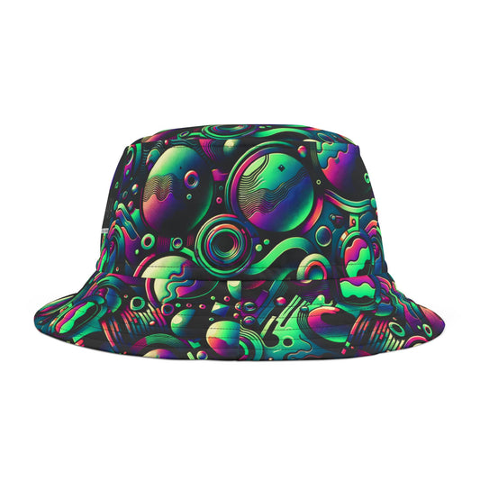 Tech-Tonal Graphics Tech-Forward Streetwear Bucket Hat - 8404 Design-56