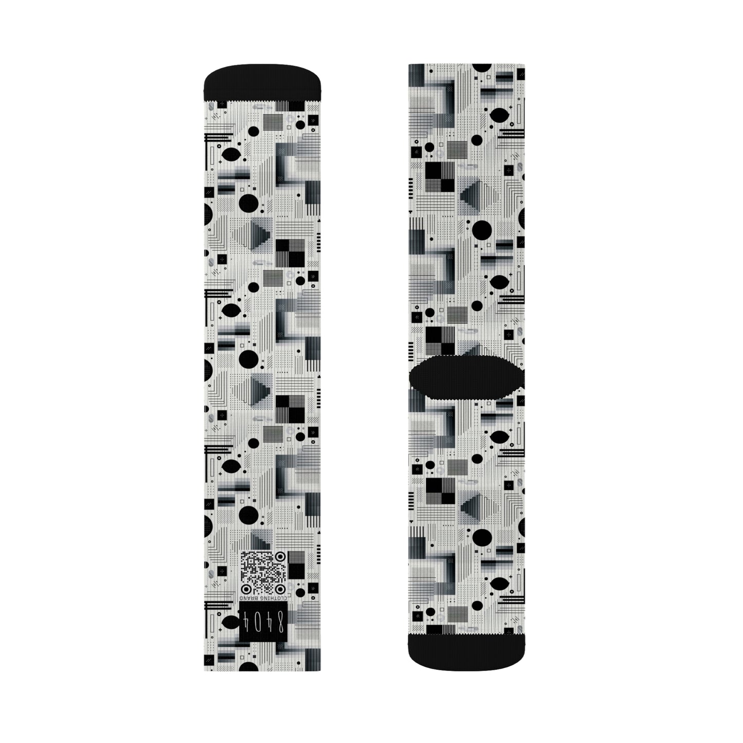 Digital Minimalism Minimalist Tech Sublimation Socks - 8404 Design-60