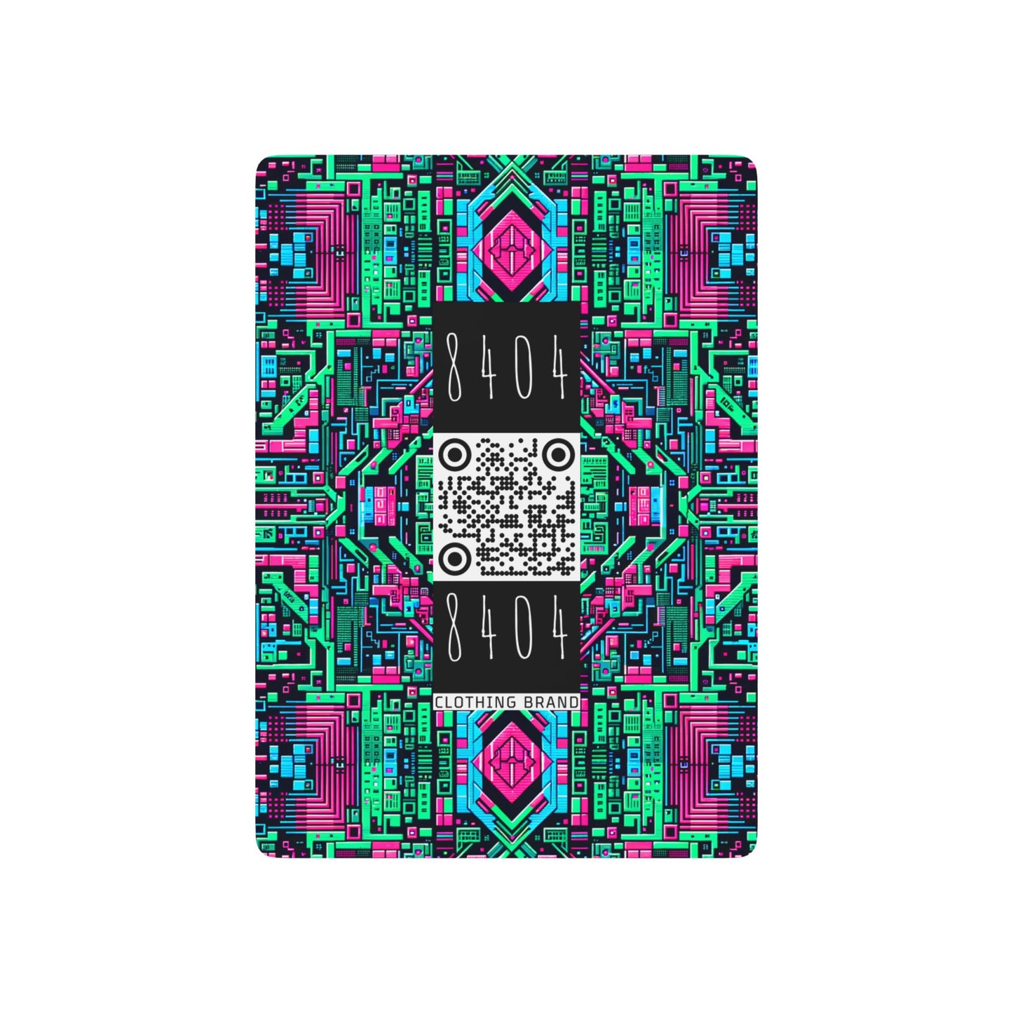 Digital Glitch Vibes Tech-Inspired Streetwear Poker Playing Cards - 8404 Design-71 B