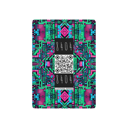 Digital Glitch Vibes Tech-Inspired Streetwear Poker Playing Cards - 8404 Design-71 B