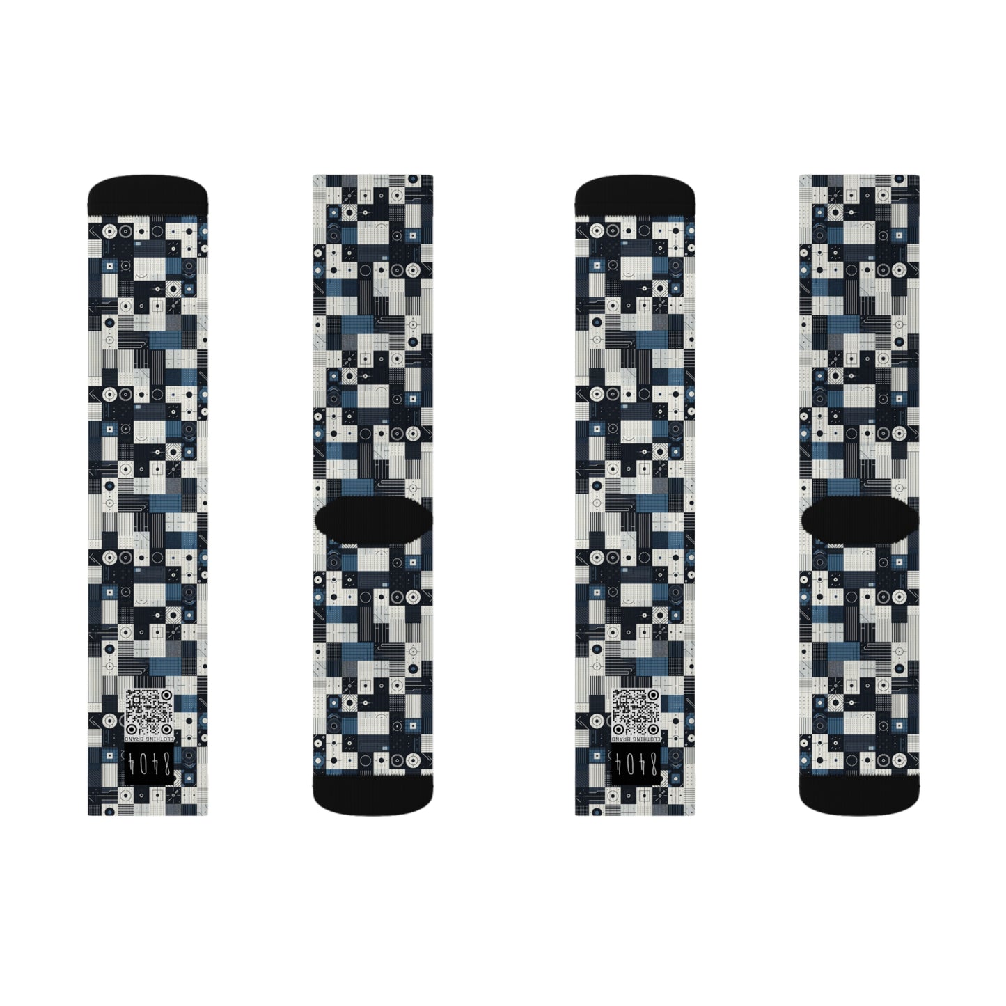 Minimalist Athleisure Minimalist Tech Sublimation Socks - 8404 Design-39