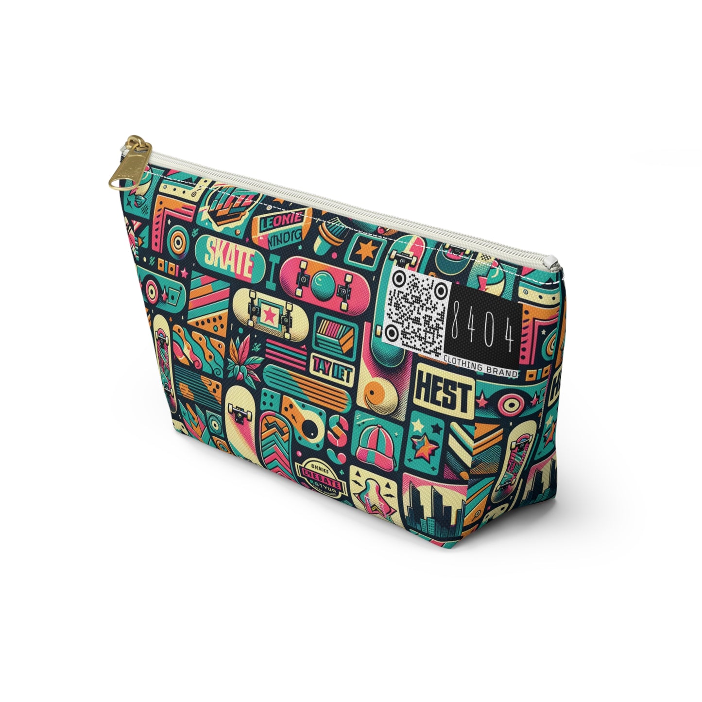 Skate Culture Revival Urban Retro Cool Accessory Pouch W T-Bottom - 8404 Design-61
