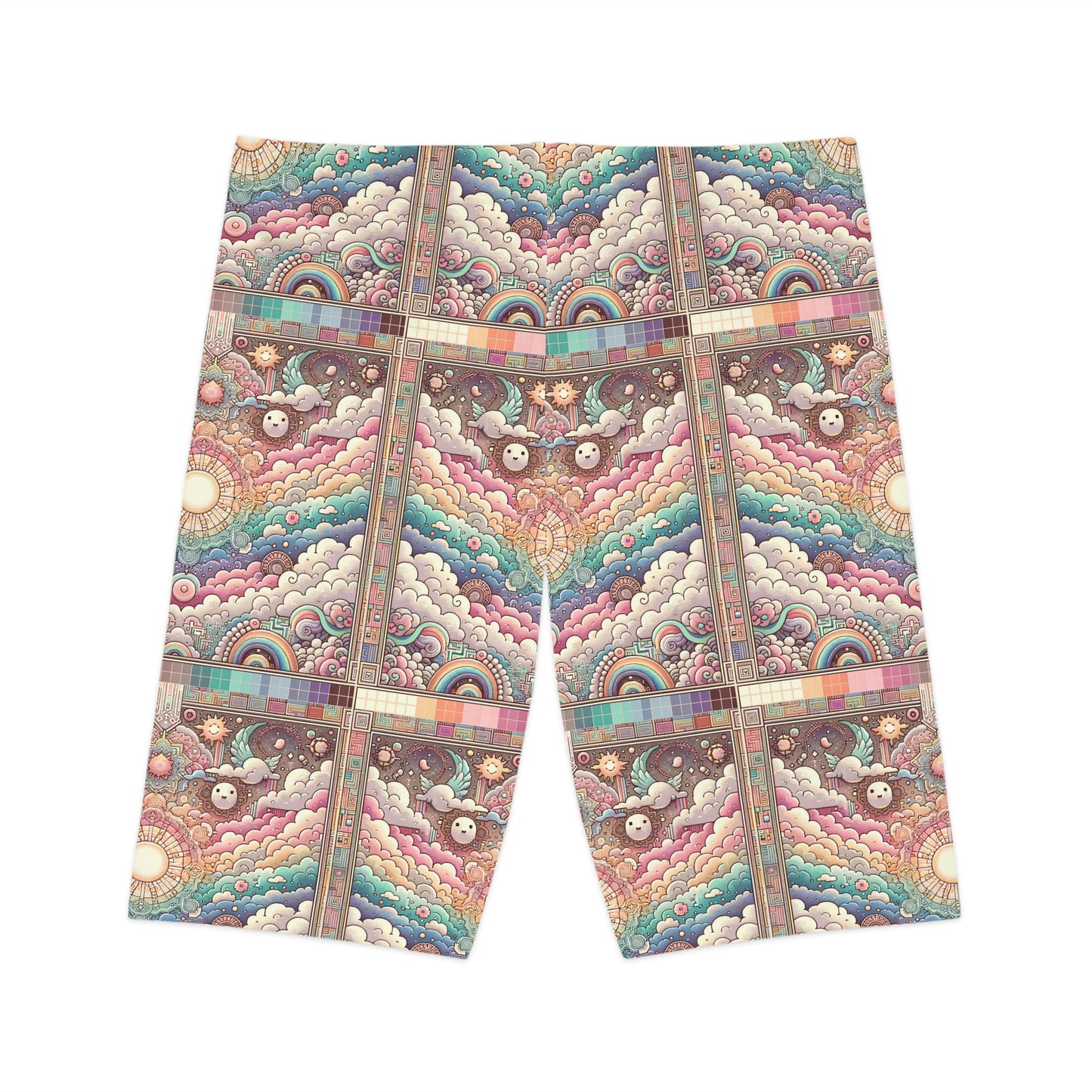 Digital Dreamland Whimsical and Nostalgic Streetwear With a Digital Twist Women's Bike Shorts - 8404 Design-56