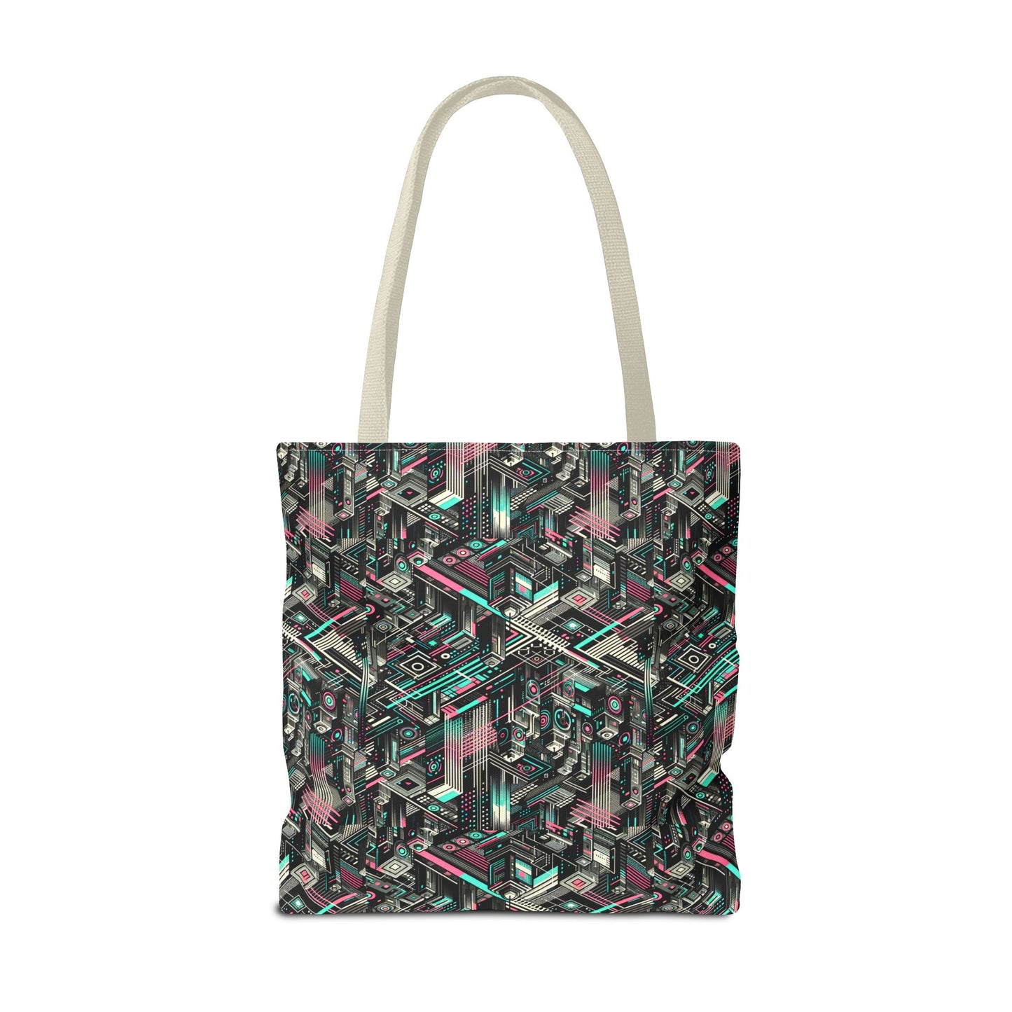Digital Dreamland Tech-Inspired Streetwear Tote Bag - 8404 Design-51