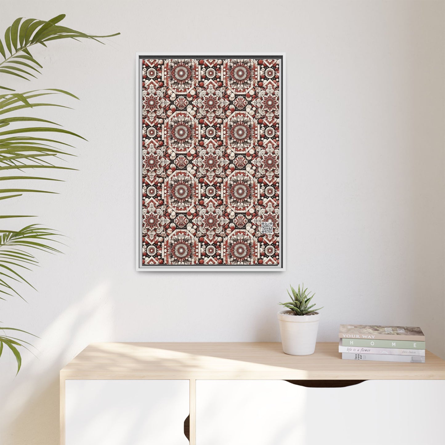 Neo Jomon Sculptural Aesthetics Artisanal Streetwear Matte Canvas, Framed (multi-Color) - 8404 Design-55 A