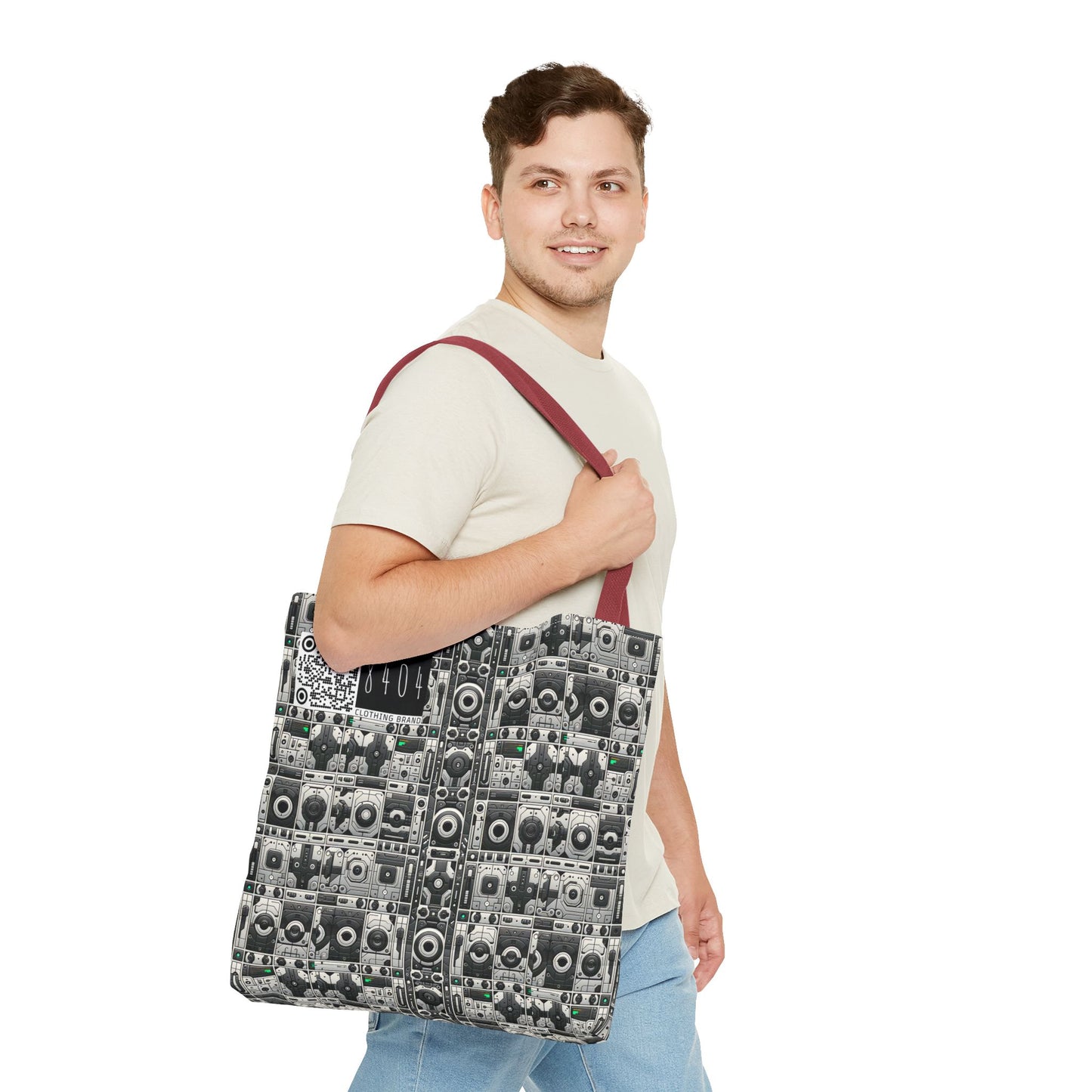 Tech Utility Aesthetics Tech-Forward Minimalism Tote Bag - 8404 Design-60