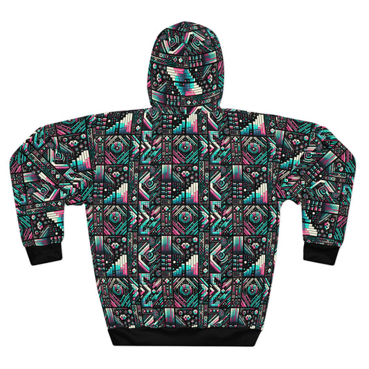 Digital Artistry Digital-native Streetwear Pullover Hoodie - 8404 Design-60