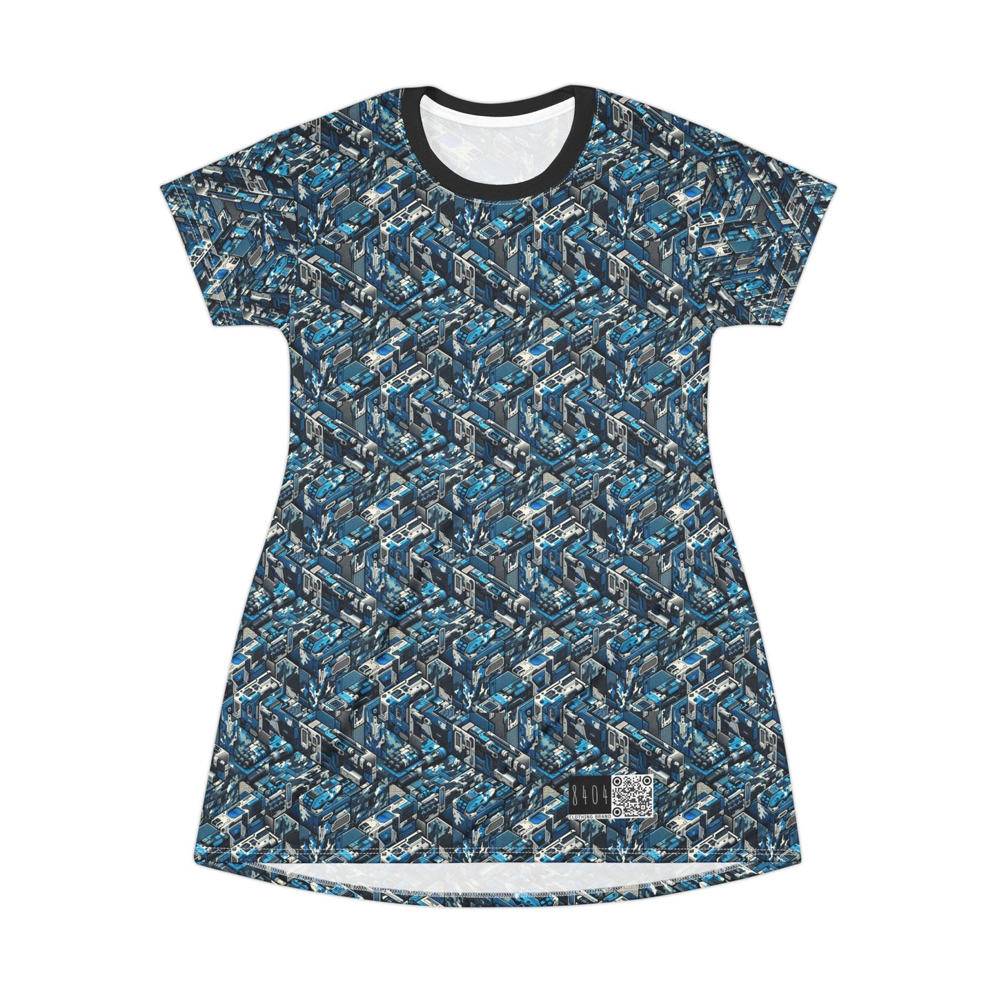 Tech Urban Camo Tech-Forward Streetwear With a Futuristic Military Edge T-Shirt Dress - 8404 Design-51