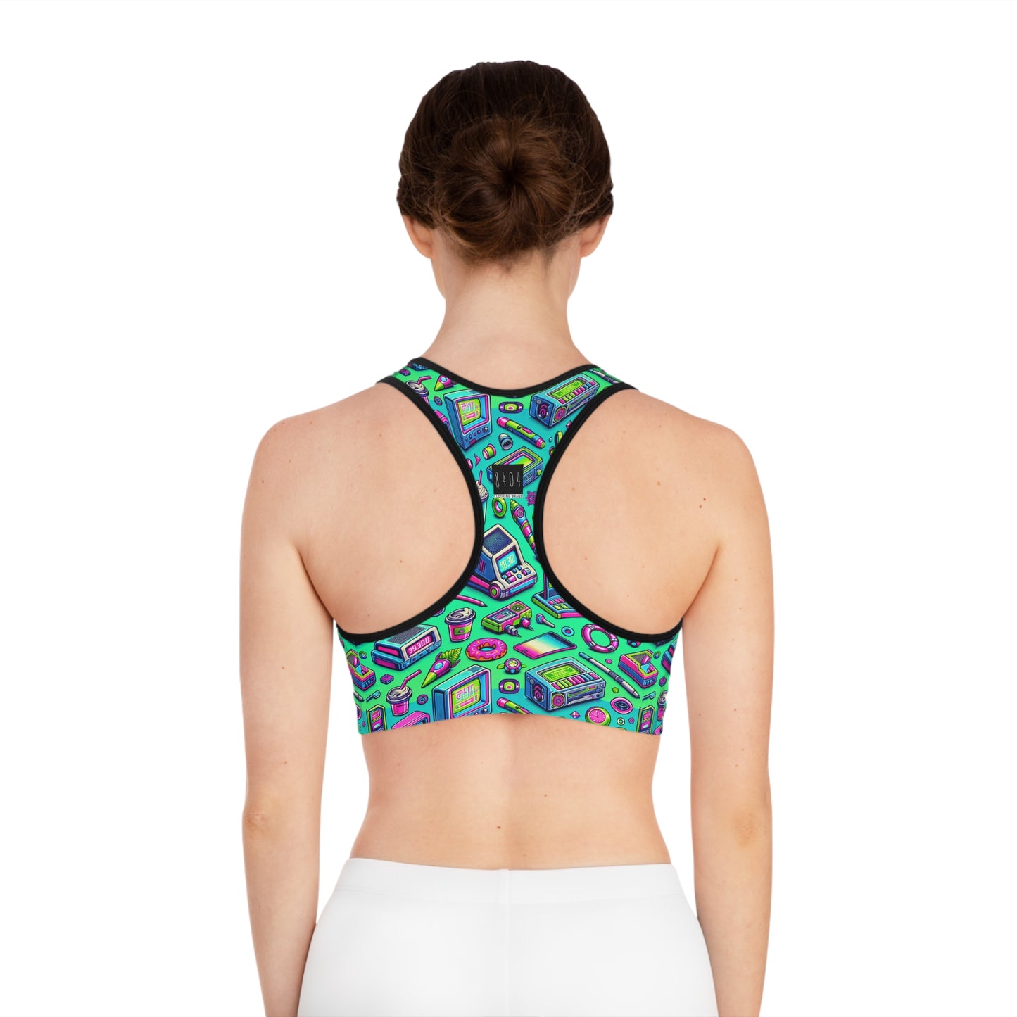 Y2k Revival Nostalgic Futurism Sports Bra - 8404 Design-48