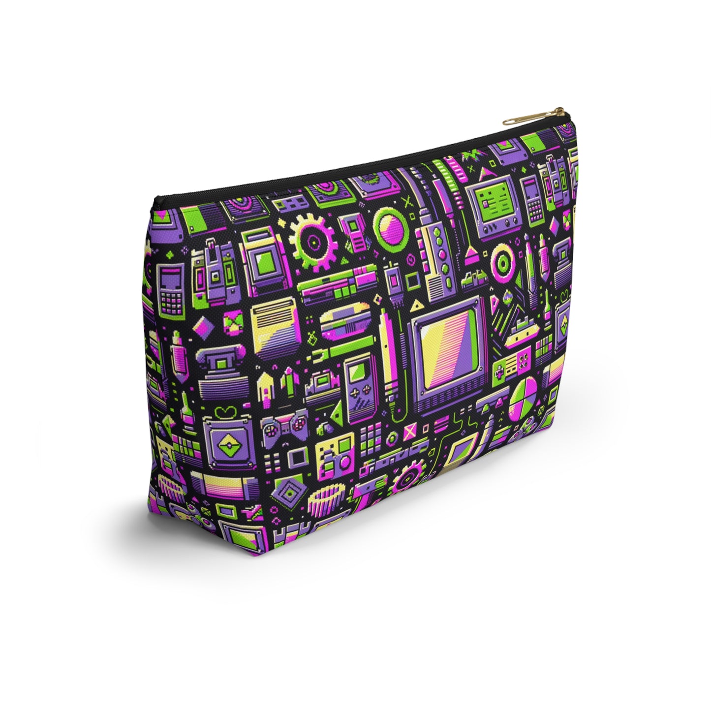 Digital Nostalgia Remix Modern Vintage Fusion Accessory Pouch W T-Bottom - 8404 Design-67