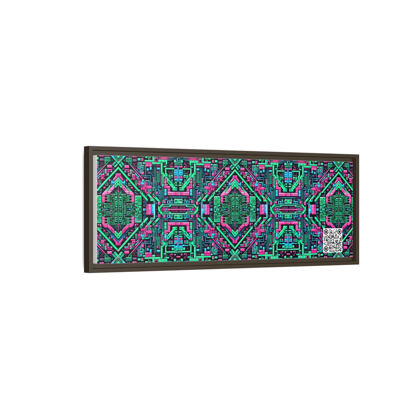 Digital Glitch Vibes Tech-Inspired Streetwear Matte Canvas, Framed (multi-Color) - 8404 Design-71 B