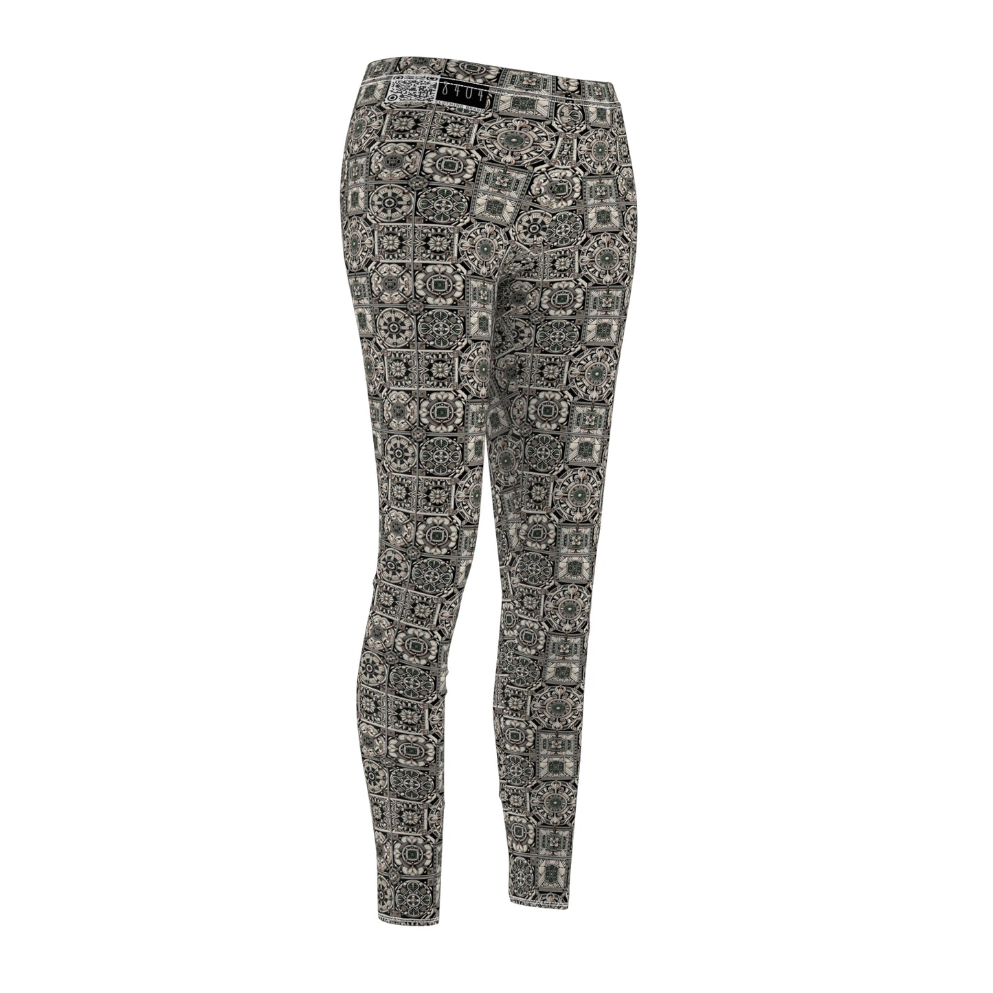 Cyber Garden Party Tech Garden Extravaganza Women's Cut & Sew Casual Leggings - 8404 Design-45