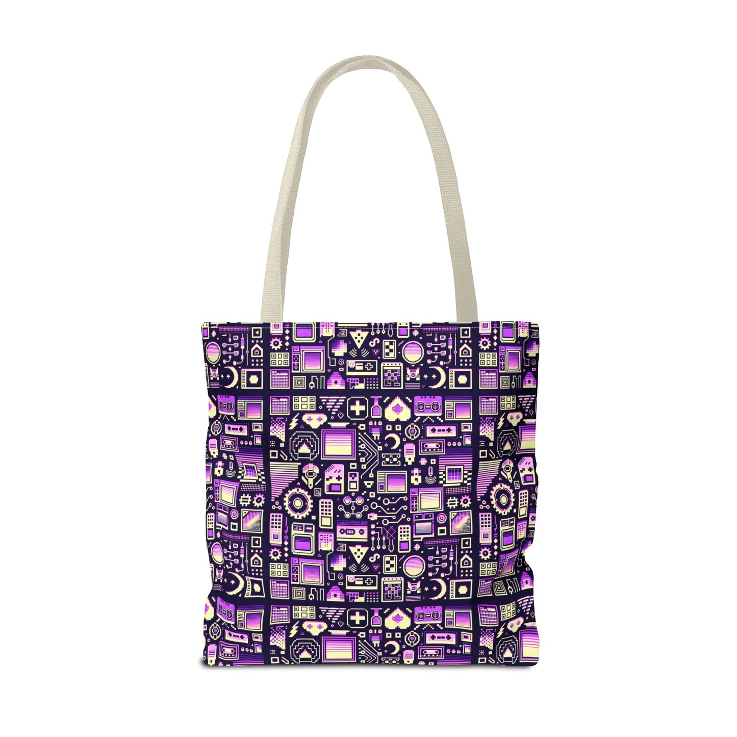Digital Nostalgia Remix Modern Vintage Fusion Tote Bag - 8404 Design-54