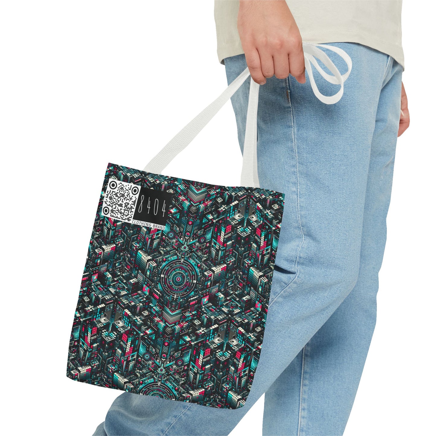 Digital Rebellion Tech-Inspired Streetwear Tote Bag - 8404 Design-54