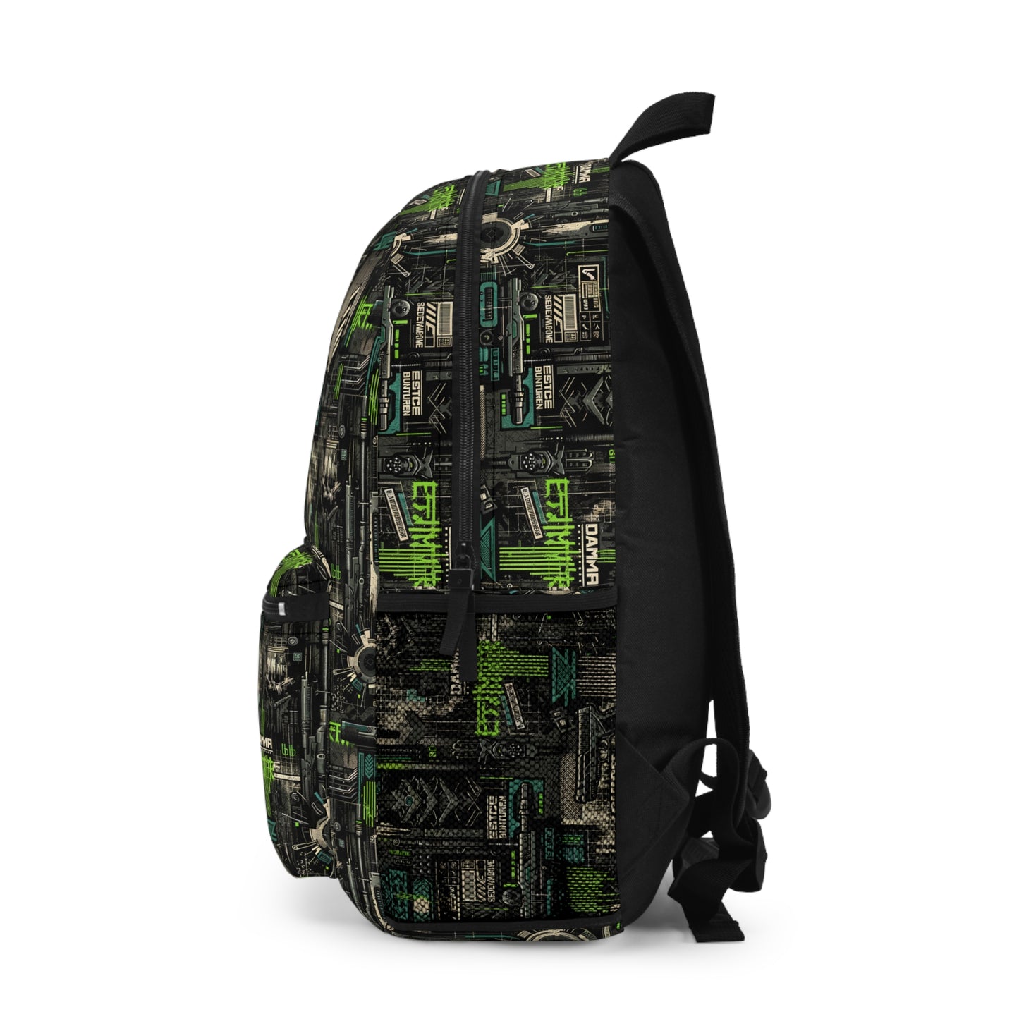 Digital Punk Tech-Inspired Streetwear With a Rebellious Edge Backpack - 8404 Design-69