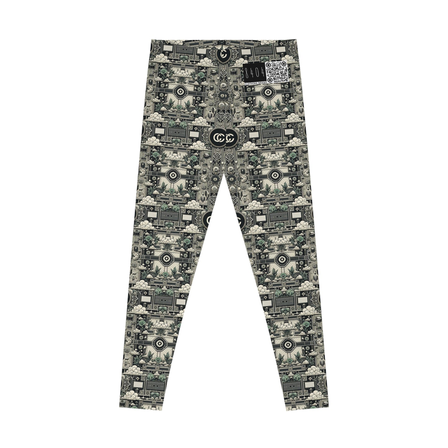 Cyber Garden Party Tech Garden Extravaganza Stretch Leggings - 8404 Design-54